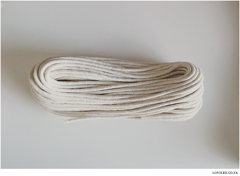 DIY cotton baskets - cotton rope