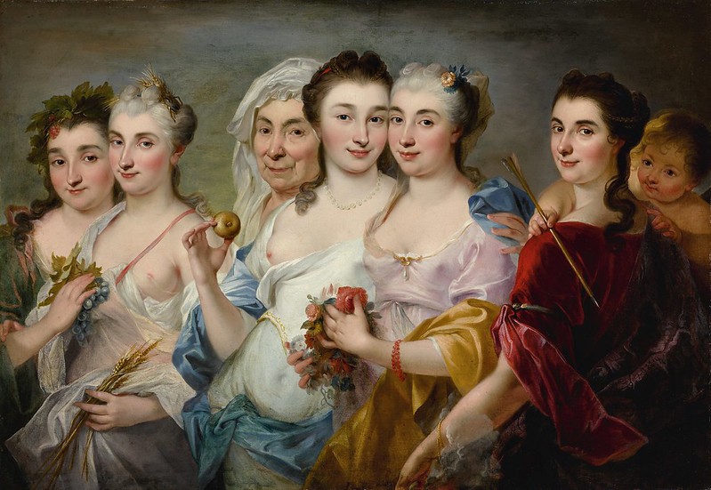 European School - Group of Women as Allegories of the Four Seasons [18th century]