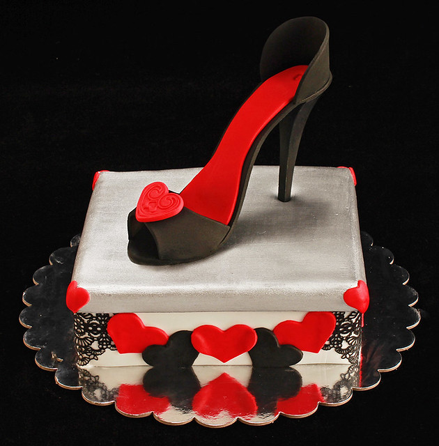 High Heel Shoebox Cake by Roxanne Kleineibst of Petal Patisserie