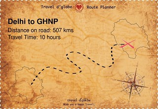 Map from Delhi to GHNP
