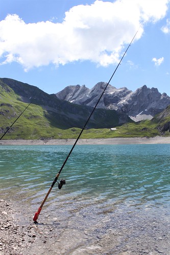 fishing at Lünersee