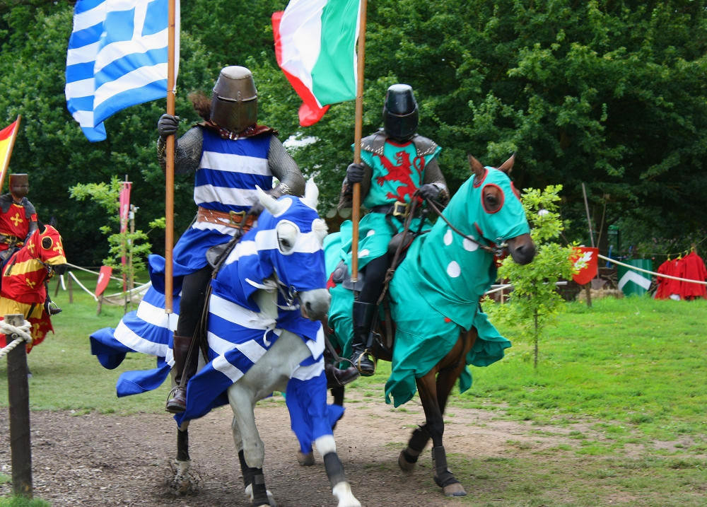 Jousting Knights at Warwick Castle. Credit Dark Dwarf, flickr