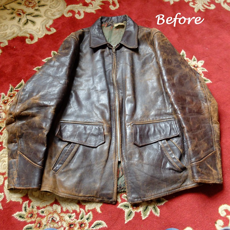 Restoring 1940s leather jacket @porceelinasworld