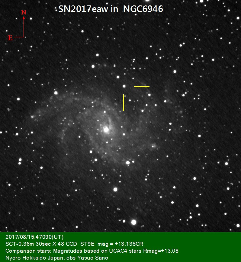 SN2017eaw in NGC6946 20170815