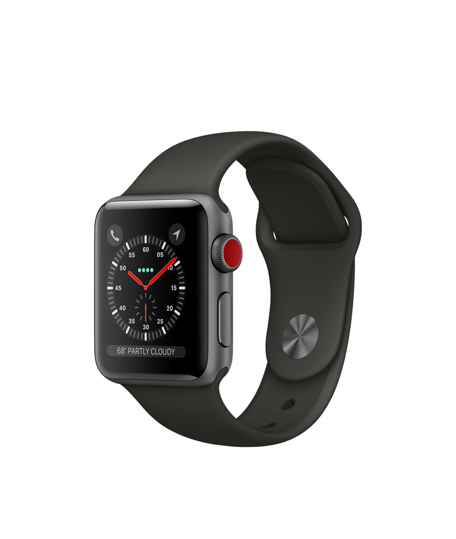 20170914 Apple Watche Series 3 38 alu space sport gray