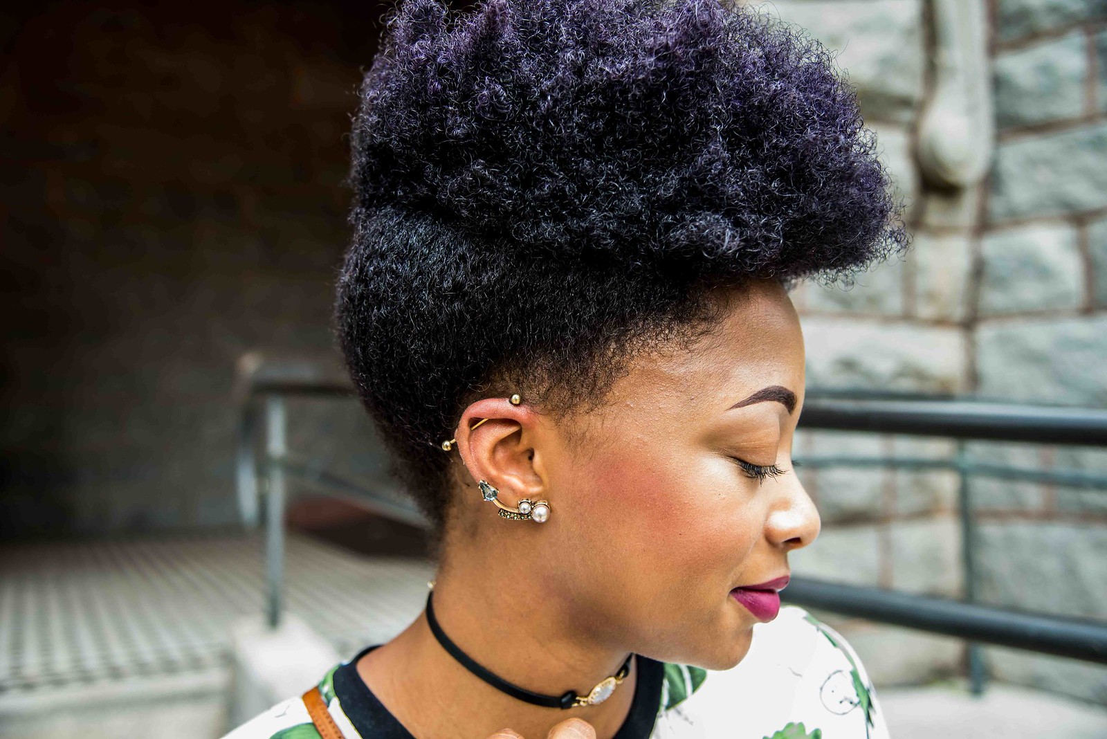 how to rock purple natural hair