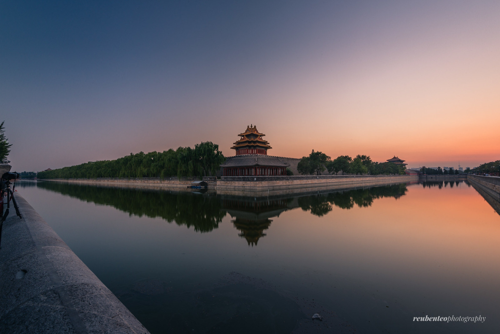 Sunset at the Corner Tower of the Forbidden City