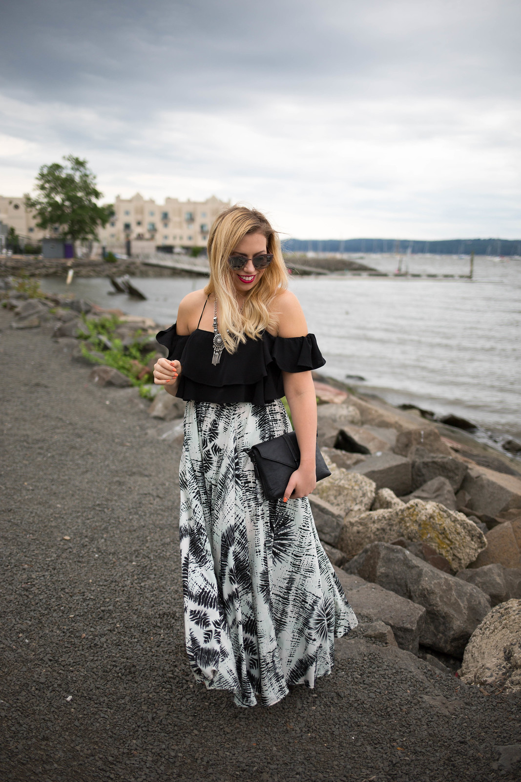 Black White Summer Outfit Waterfront Nyack NY Why Everyone Needs a Crop Top