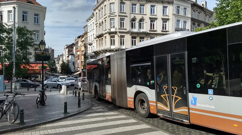 Peak hour traffic in Brussels