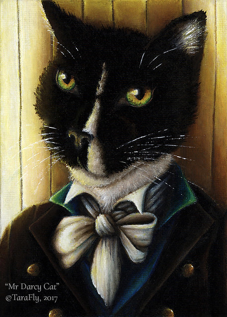Mr Darcy Tuxedo Cat Pride and Prejudice Cat Art by TaraFly