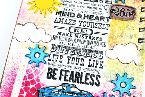 Meihsia Liu Simply Paper Crafts Mixed Media Art Journal Fearless Typewriter School Simon Says Stamp Tim Holtz 3