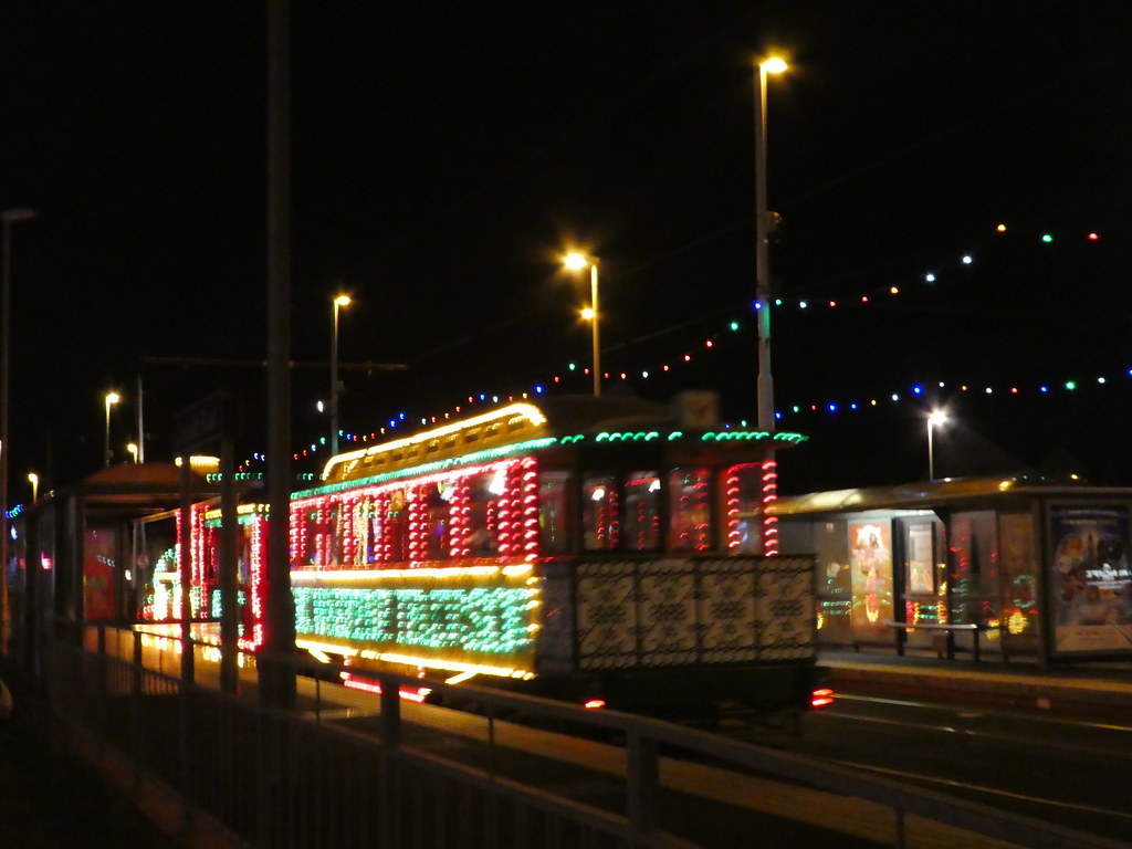 Blackpool illuminations illuminated tram