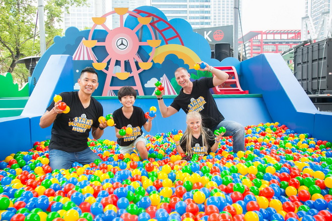 台灣賓士打造巨型球池，提供車主親子同樂的機會，提前慶祝父親節