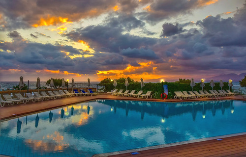 sunrise sunset sun travel pool nikon longexposure seascape landscape crete kreta sky water