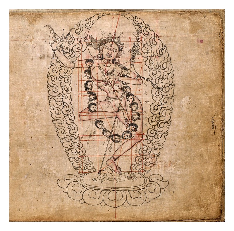 001-Tibetan pattern book of proportions- Getty Digital Collections