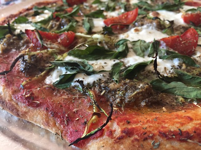 Sardine/Zucchini/CampariTomato Pizza