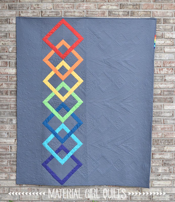 Linked Quilt designed and pieced by Amanda Castor of Material Girl Quilts (quilted by Marion McClellan - My Quilt Diet)