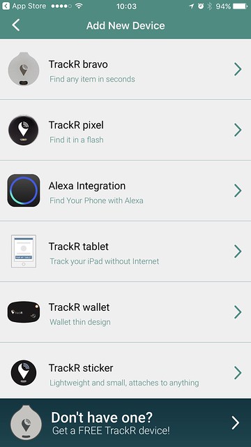 TrackR iOS App -Setup #2