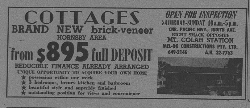 Mt Colah Homes June 22 1968 daily telegraph 42