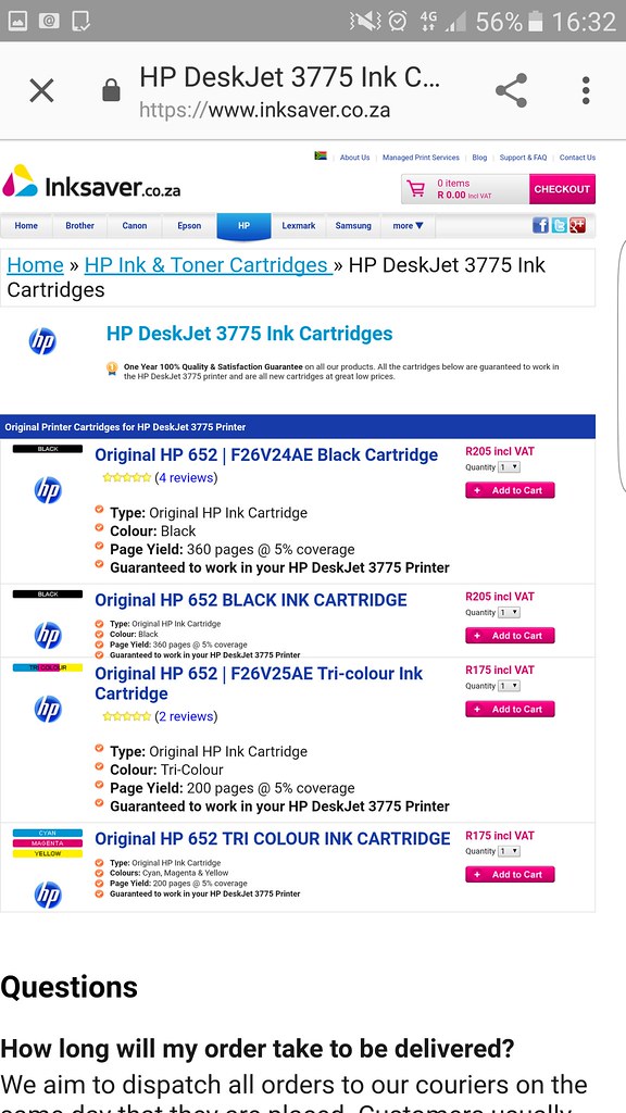 HP deskjet 3775 Printer Cattridge HP652 spec in google search is for other countries (In Malaysia it us HP680)