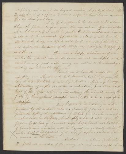 Letter, copy, Alexander Hamilton to the Marquis de Lafayette, October 15, 1781, reporting a joint French and American attack on British forces at Yorktown, Virginia, including a list of the killed and wounded. Alexander Hamilton Papers, Manuscript Division.