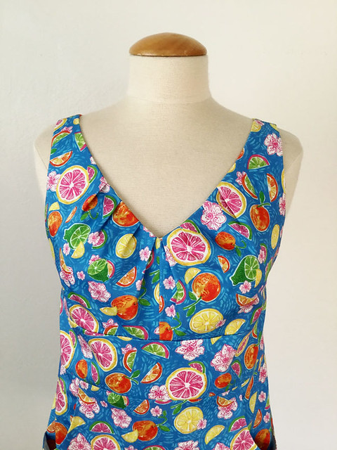 citrus dress front view with pockets
