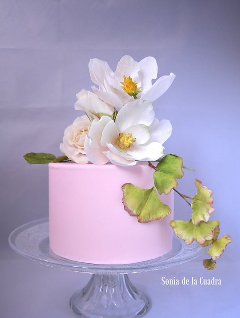 Cake with Beautiful Flowers by Sonia de la Cuadra of Sugar Boutique