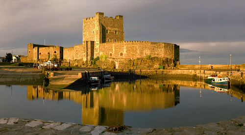 carrickfergus castle sunset harbour goodnewssnaps