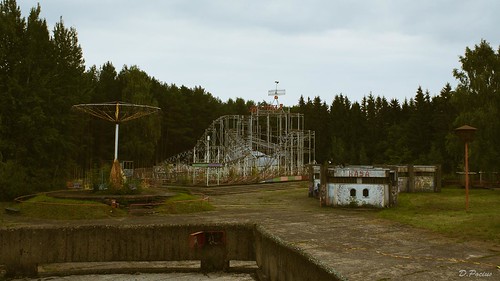 soviet old past sad abandoned scary history funfair adventure cloudy lithuania europe nikkor