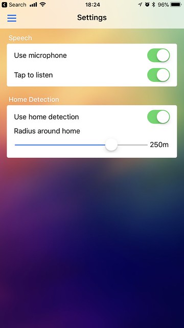 Homey iOS App - Settings