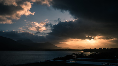 contrast killarney sunset travel nature ireland mountains sky outdoor lake landscape light clouds countykerry ie onsale