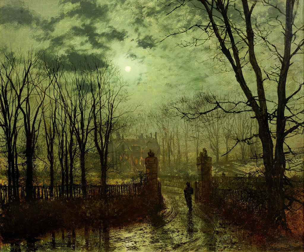 At the Park Gate by John Atkinson Grimshaw, 1878