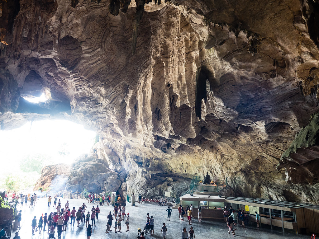 A view from inside of Kek Look Tong Cave Temple