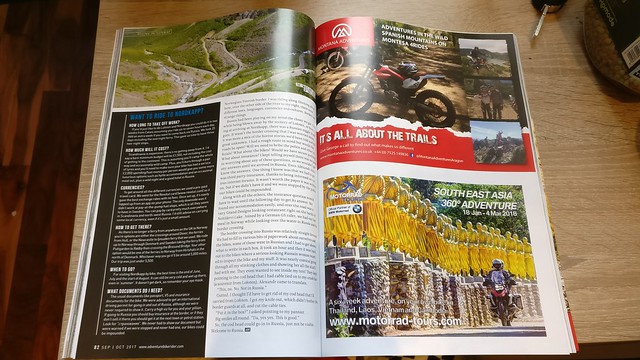 Adventure Bike Rider magazine Norway article.