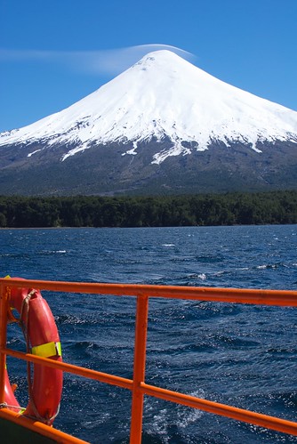 volcano osorno petrohue boat lake lago todos los santos life ring
