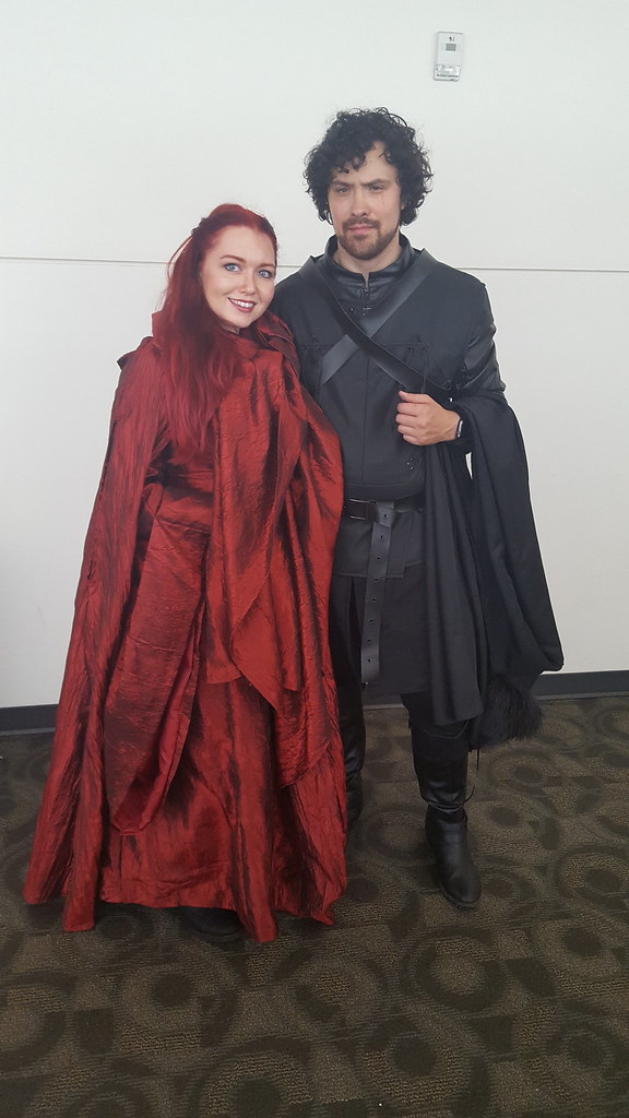 Melisandre and Jon Snow, Game of Thrones. Fantastic Literary Cosplays from Grand Rapids Comic Con
