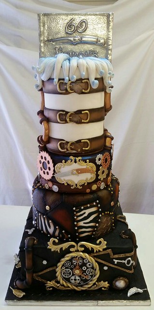 Cake from Charmaine Massyn of Tjips & Tjoklits Wedding Cakes by Charmaine Massyn, Richards Bay.
