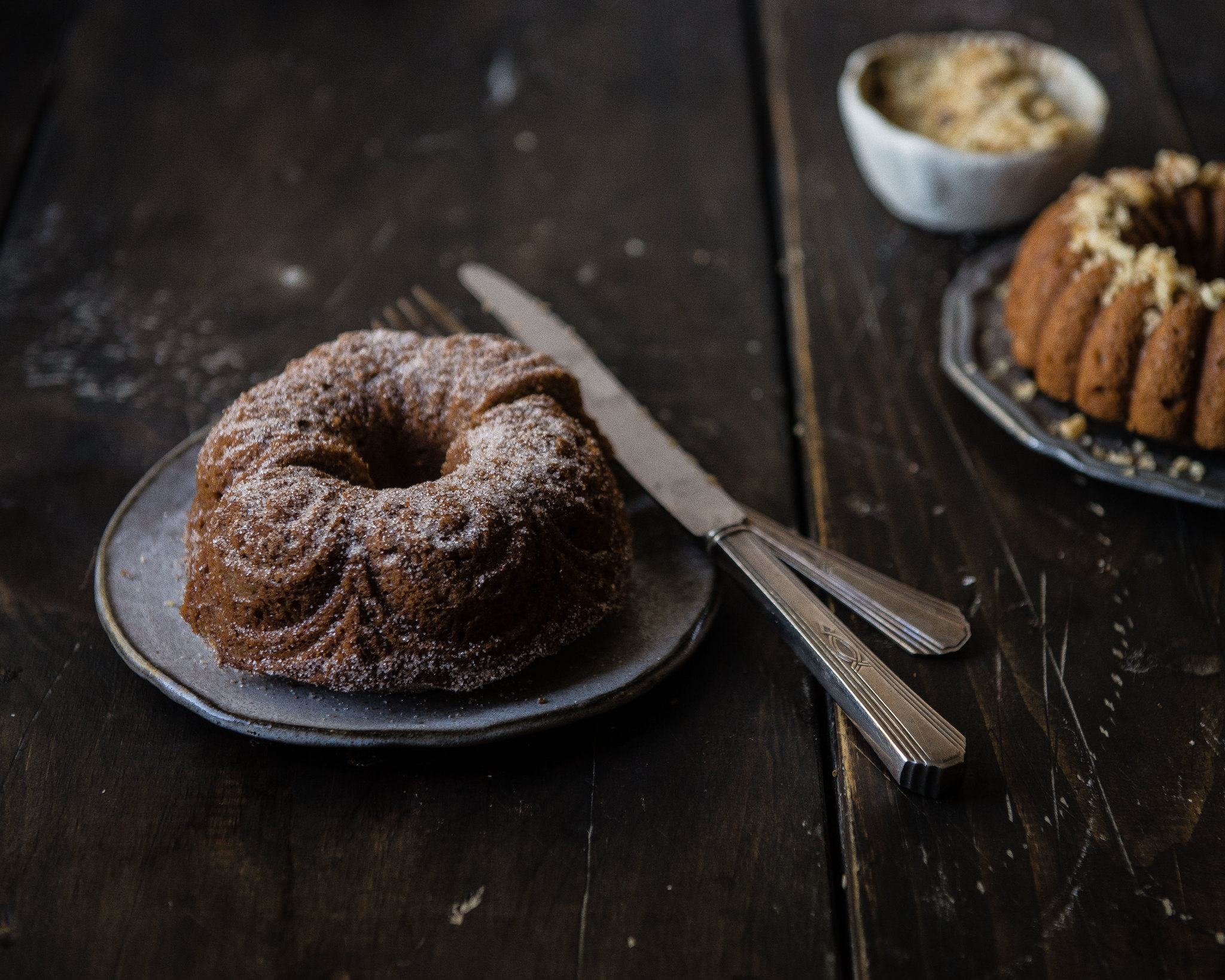 chai masala pound cake | two red bowls