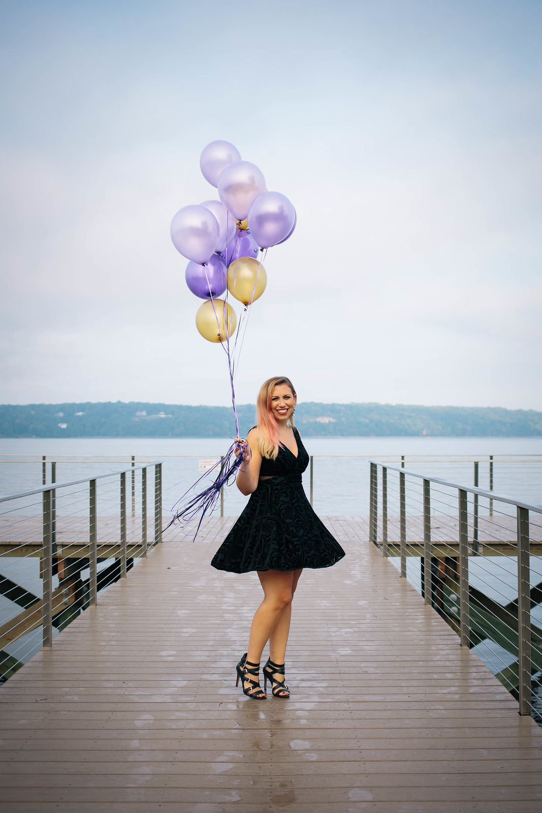 Jackie Giardina 30th Birthday Photoshoot Living After Midnite Balloons Twirling Dress