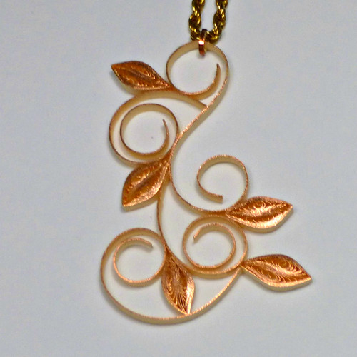 Quilled Loops and Leaves Pendant from The Art of Quilling Paper Jewelry