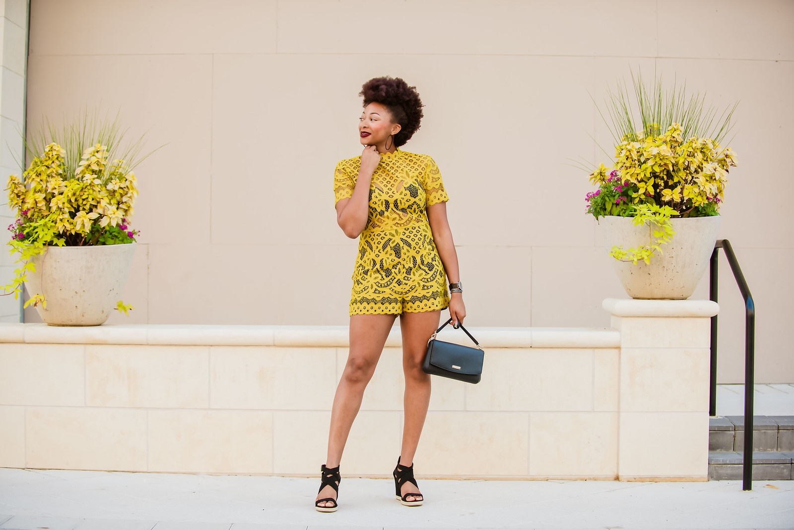 how to wear a lace playsuit, candace hampton