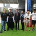 Lord Mayor Graham Quirk with Australian and Chinese drone racers
