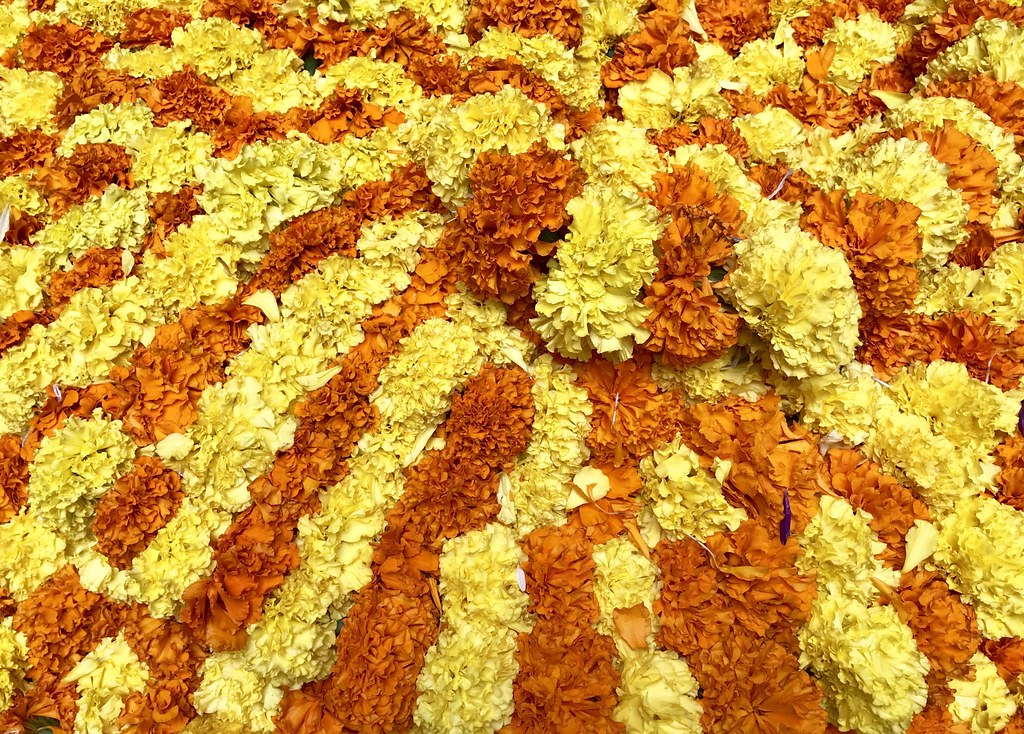 Flowers at the flower market in Bangalore