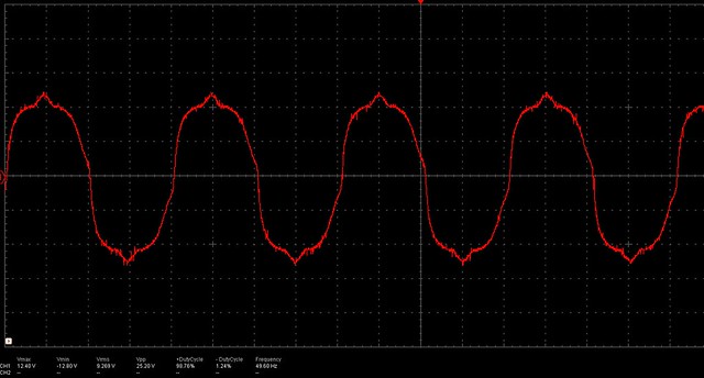 low pass filter 12volts with no load