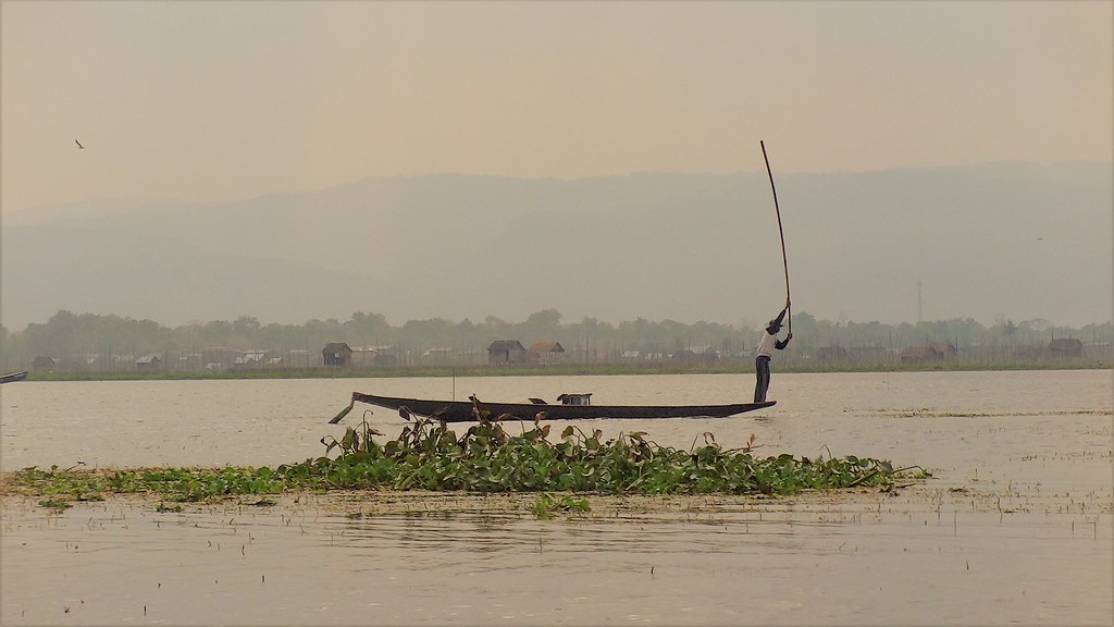 Rybak na Jeziorze Inle, Mjanma