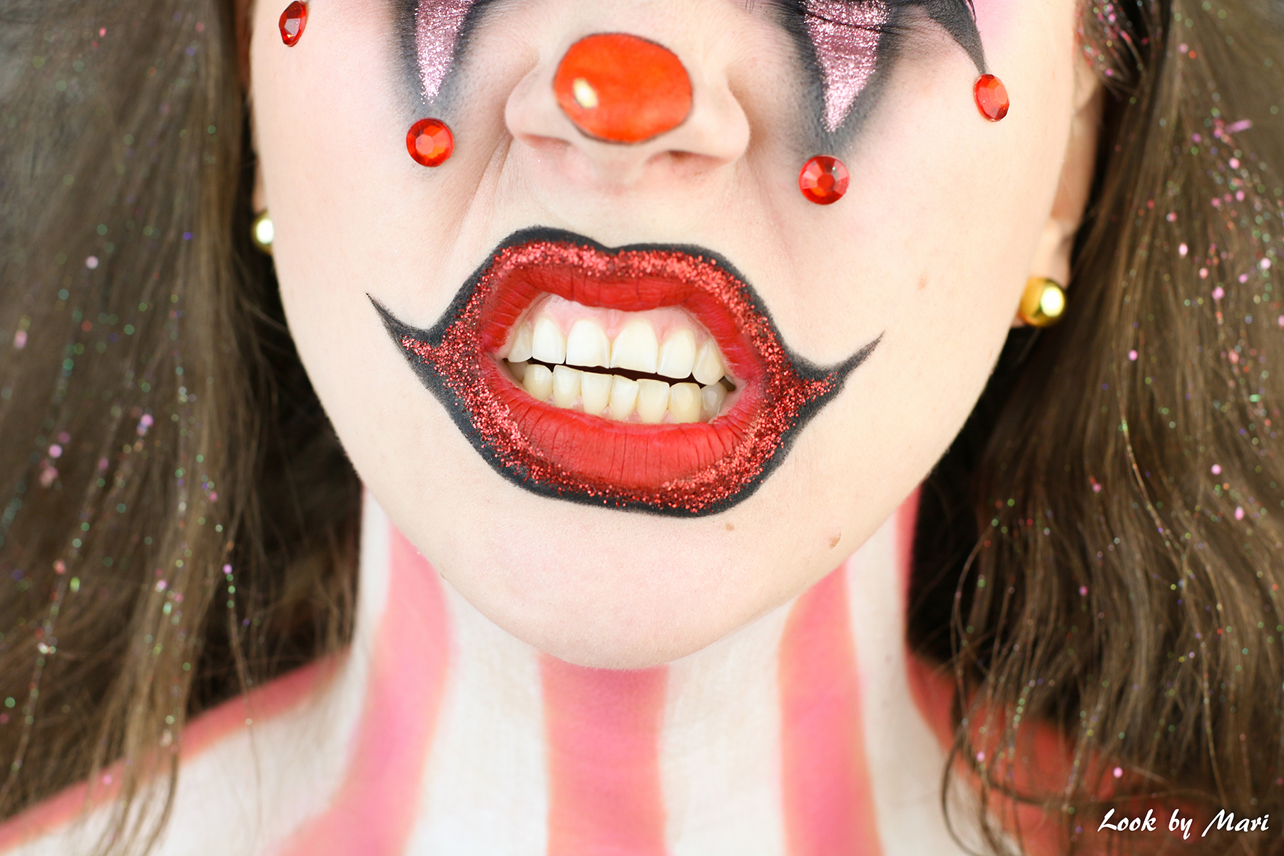 5 halloween clown pink glitter tutorial inspo inspiration art for children child