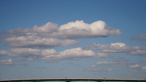 highway bridge minimalism nwn clouds