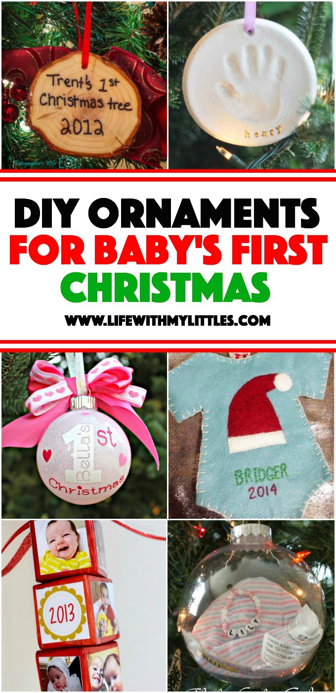Baby's first Christmas ornaments you can make yourself! These 8 DIY ornaments for baby's first Christmas are so cute and fun! 
