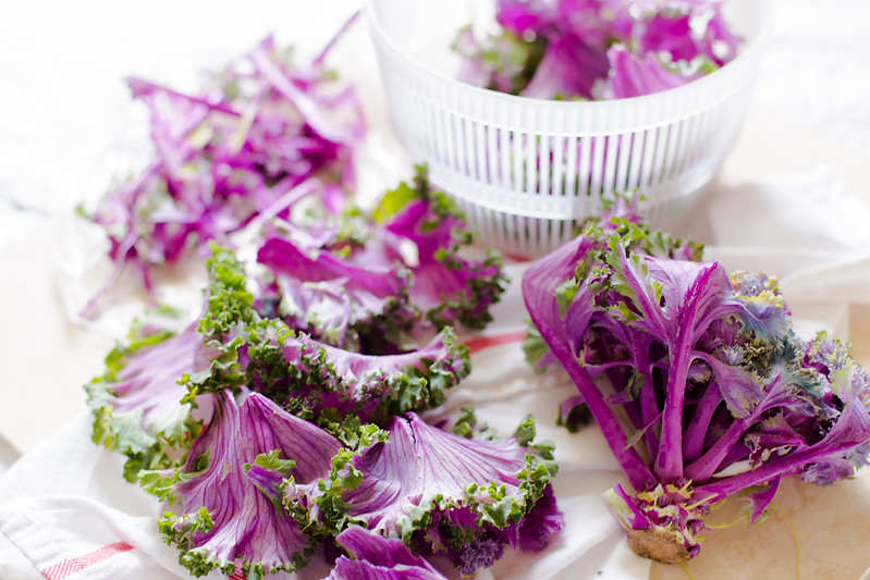 Flowering Kale Salad