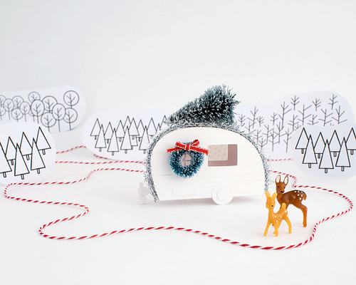 Happy Camper Putz Christmas Ornament DIY Kit by Holiday Spirits Decor